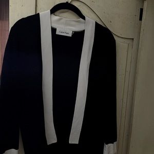 Calvin Kline black and white sweater